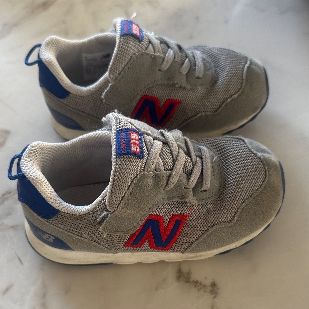 New Balance Kids' Sneakers in Gray Blue and Red